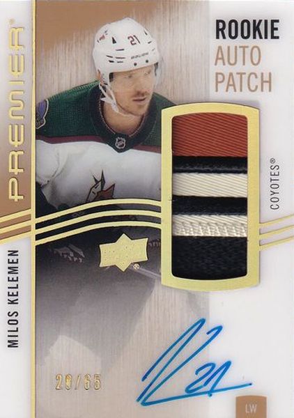 AUTO RC patch karta MILOŠ KELEMEN 23-24 UD Premier Rookie Auto Patch /65